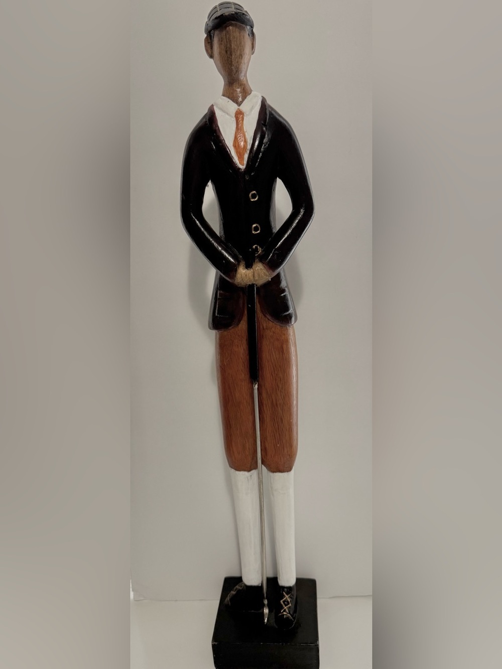 22” Hand-carved Wooden Golfer Figurine